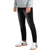 Spodnie męskie - Spodnie męskie JOGGERY z przetarciami czarne V2 OM-PADJ-0153 XL - miniaturka - grafika 1