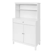 Witryny - SoBuy Kredens Komoda Pojemna Słupek Szafka Kuchenna Stojak do Kuchenki Mikrofalowej FSB26-W - miniaturka - grafika 1