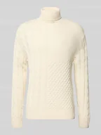 Swetry męskie - Golf o kroju regular fit z mieszanki bawełny - miniaturka - grafika 1