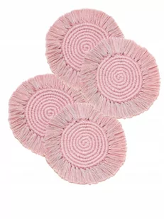 Pleciona Podkładka Na Kubek Zestaw 4 Boho Frędzle - Kubki - miniaturka - grafika 1