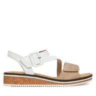 Sandały damskie - Sandały Rieker CEO-V3660-60 Biały - miniaturka - grafika 1