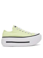 Trampki damskie - Converse Trampki Chuck Taylor All Star Lift Double Stack Platform A16283C Żółty - miniaturka - grafika 1