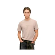 Koszulki męskie - Superdry Micro Graphique T-shirt męski beżowy - miniaturka - grafika 1