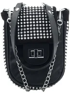 Torebki damskie - Damska Elegancka Saszetka Kopertówka Z Łańcuszkiem Cekiny Srebrna - miniaturka - grafika 1