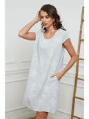 Sukienki - La Compagnie Du Lin Lniana sukienka w kolorze szarym - miniaturka - grafika 1