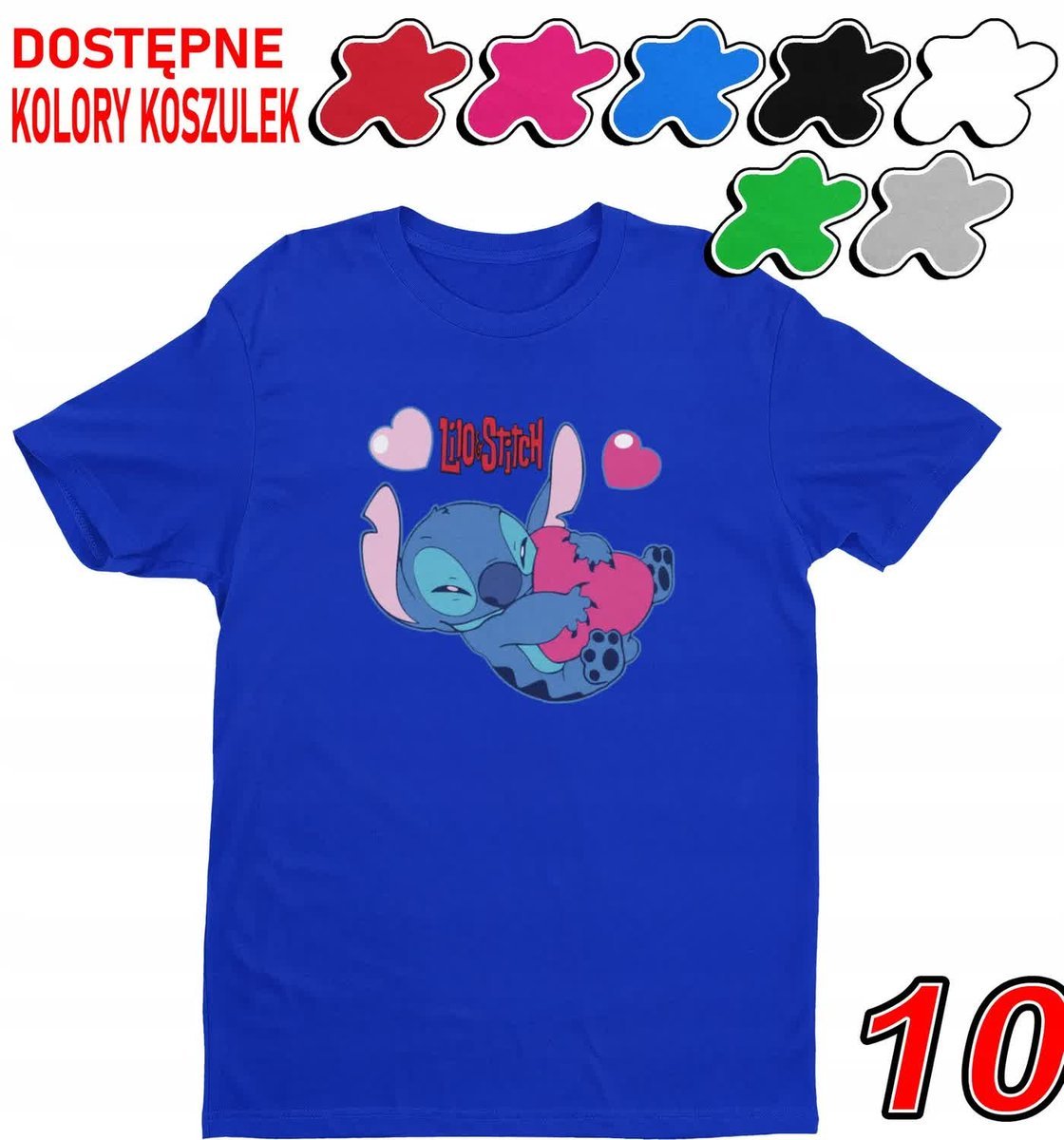 Koszulka Dziecięca Z Nadrukiem Dla Fana Stich Angel Słodziak -M 134-140