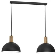 Lampy sufitowe - Podwójny żyrandol z drewnianymi oprawkami LX 4329 z serii HANDA - miniaturka - grafika 1