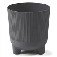 Donice - Osłonka doniczki Aria Jumper 18cm antracytowa Lamela - miniaturka - grafika 1