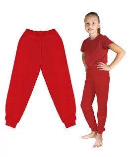 Spodnie i spodenki dla chłopców - Spodnie 100% Bawełna Gładkie Dziecięce Dresowe 116 - grafika 1