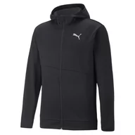 Bluzy męskie - Bluza z kapturem męska Puma TRAIN ALL DAY PWRFLEECE FZ czarna 52233901-XXL - miniaturka - grafika 1