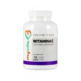 MyVita Witamina C Lewoskrętna kwas l-askorbinowy proszek 250g - Witaminy i minerały - miniaturka - grafika 1