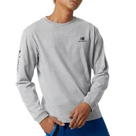 Bluzy sportowe męskie - Koszulka New Balance MT21514AG - szara - miniaturka - grafika 1