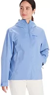 Płaszcze damskie - Marmot Kobiety Wm's PreCip Eco Pro Jacket, Wodoodporna kurtka przeciwdeszczowa, oddychający płaszcz przeciwdeszczowy, składana wiatrówka hardshell, idealna na trekking, Getaway Blue, L - miniaturka - grafika 1