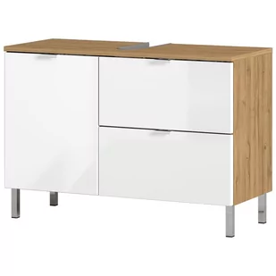 Germania Germania Szafka pod umywalkę GW-MAURESA (80 cm, Imitacja dębu/biały) - Szafki łazienkowe - miniaturka - grafika 1