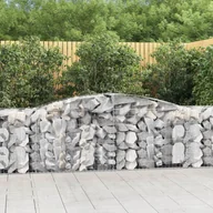 Ogrodzenia - Łukowaty kosz gabionowy, 400x50x80/100 cm, galwanizowane żelazo - miniaturka - grafika 1