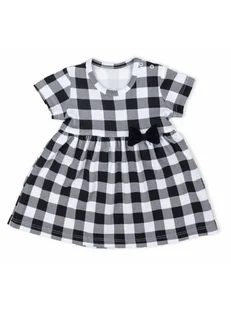 Niemowlęce sukienko-body kratka biało-czarny Nicol,r.74 - Body dla niemowląt Niemowlęce sukienko-body kratka biało-czarny Nicol,r.74 - Body dla niemowląt - miniaturka - grafika 1