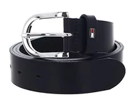 Paski - Tommy Hilfiger Skórzany pasek damski New Danny Belt, Niebieski (Night Sky), 90 - miniaturka - grafika 1