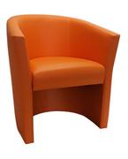 Fotele - ATOS Fotel CLUB Eco skóra D20 pomarańczowy - miniaturka - grafika 1