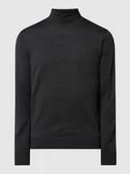 Swetry męskie - Sweter z dzianiny z detalem z logo - miniaturka - grafika 1