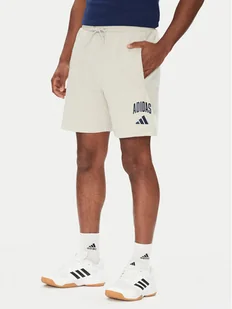 adidas Szorty sportowe Collegiate JM1726 Beżowy Regular Fit - Spodenki męskie - miniaturka - grafika 1