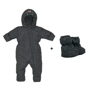 Lodger Zestaw kombinezon zimowy grafitowy Taslon Pigeon, rozm. 86 + buciki grafitowe - ubranko - Dresy i komplety dla chłopców - miniaturka - grafika 1