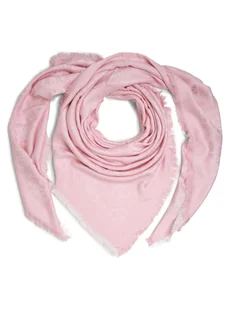 GUESS Szalik damski Kobiety wiskoza różowy wypukły wzór tkaniny, ONE SIZE - Apaszki i szaliki damskie - miniaturka - grafika 1