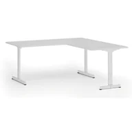 Biurka - Biurko PRIMO BETA L, 1800 x 1800 mm, podstawa biała, biały - miniaturka - grafika 1