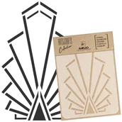 Scrapbooking - szablon malarski scrapbooking – craft // BALUSTRADA ART DECO - A5 (15x21cm) - miniaturka - grafika 1