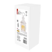 Lampy ogrodowe - Lampion LED świeczka biały 24 cm 3 x AAA vintage IP20 timer - miniaturka - grafika 1