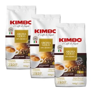 Kawa ziarnista KIMBO Aroma Gold Arabica 3 x 1 kg - Kawa - miniaturka - grafika 1