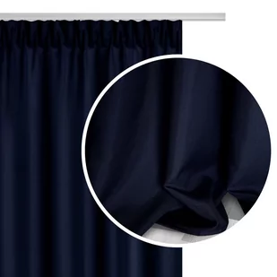 Zasłona gotowa na taśmie Viva 140x270 (granatowa) - Zasłony - miniaturka - grafika 1