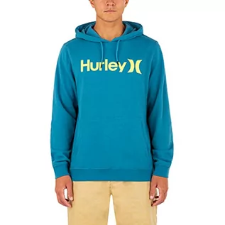 Bluzy męskie - Hurley Męska bluza z kapturem Rift Blue S MFT0009290 - grafika 1