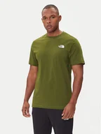 Koszulki męskie - The North Face T-Shirt Redbox NF0A87NP Zielony Regular Fit - miniaturka - grafika 1