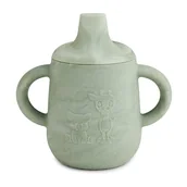 Kubki dla dzieci - Nuuroo - Kubeczek Silikonowy Niekapek Z Ustnikiem Aiko Light Green - miniaturka - grafika 1