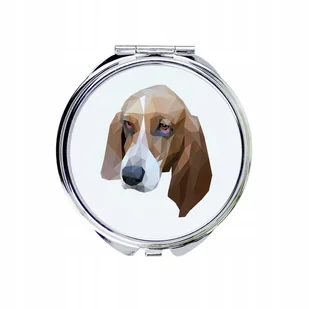 Basset Lusterko kieszonkowe Pies geometryczny - Lusterka do makijażu - miniaturka - grafika 1
