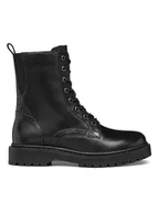 Botki damskie - Geox Skórzane botki "Bleyze" w kolorze czarnym - miniaturka - grafika 1