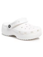 Klapki i japonki damskie - Crocs Klapki Classic Platform Clog W 206750 Biały - miniaturka - grafika 1