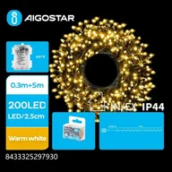 Oświetlenie świąteczne - Lampki choinkowe Aigostar Lampki choinkowe ozdobne na 3 baterie AA, Ciepła biel, Płaska taśma świetlna fajerwerkowa na 3 baterie AA, Ciepła biel, - miniaturka - grafika 1