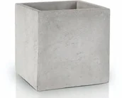 Donice - Doniczka betonowa szara h 19 cm Ø 20 doniczka kwadratowa nowoczesna kostka - miniaturka - grafika 1