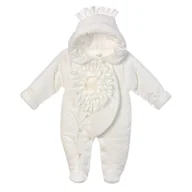 Pajacyki dla niemowląt - Pajac ocieplany Elizabeth złamana biel 74 - miniaturka - grafika 1