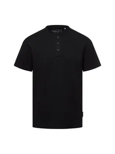 Tom Tailor Denim Koszulka męska Mężczyźni Bawełna czarny jednolity, S - Koszulki męskie - miniaturka - grafika 1