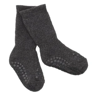 GoBabyGo antypoślizgowe skarpetki do nauki chodzenia Dark Grey Melange 6 m+ - Skarpetki dla dzieci - miniaturka - grafika 1