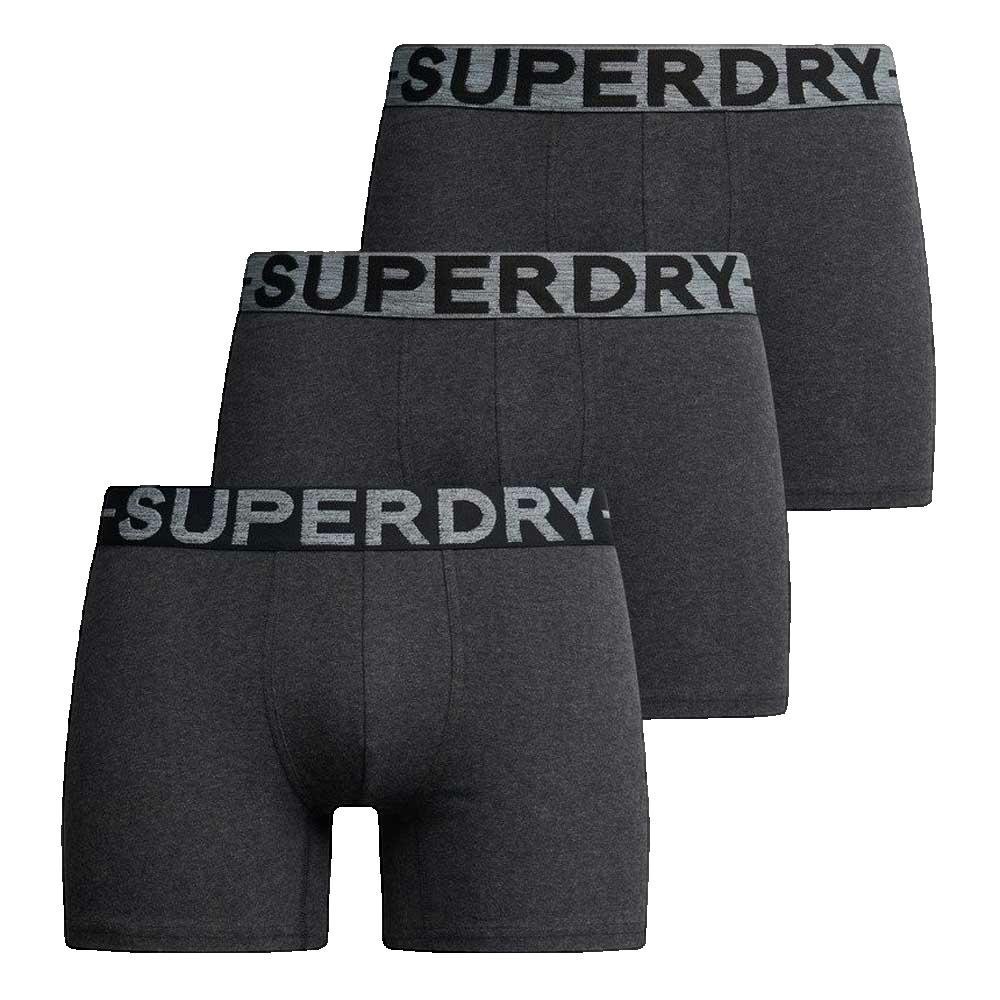 Superdry M3110452C Bokserki męskie – zestaw 3 sztuk, szare