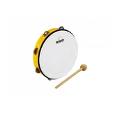 Akcesoria do perkusji - Tamburyn z membraną 10" żółty dla Dzieci NINO - miniaturka - grafika 1