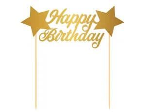 Folat Topper na tort Happy Birthday - cm - Urodziny dla dorosłych - miniaturka - grafika 1