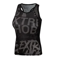Kimona, stroje i obuwie - Tank Top fitness damski EXTREME HOBBY LETTERS BLACK techniczny - miniaturka - grafika 1