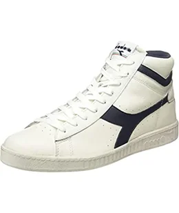 Diadora Unisex Game L wysokie woskowane trampki Hi-Top, - C1161 White Foliage - 38.5 EU - Koszulki i topy damskie - miniaturka - grafika 1