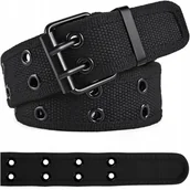 Paski - Pas taktyczny parciany pasek dwurzędowy z klamrą militarny damski męski - miniaturka - grafika 1