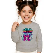 Bluzy dla dziewczynek - BLUZA DZIECIĘCA 67 SIX SEVEN VIRAL DLA CHŁOPCA DZIEWCZYNKI 146-152 - miniaturka - grafika 1