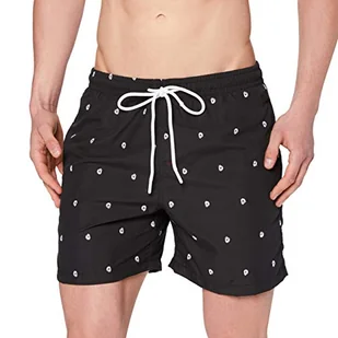 Urban Classics Szorty kąpielowe Embroidery Kufry Mężczyźni , czarny (Skull/Black/White 01699) , L - Spodenki damskie - miniaturka - grafika 1